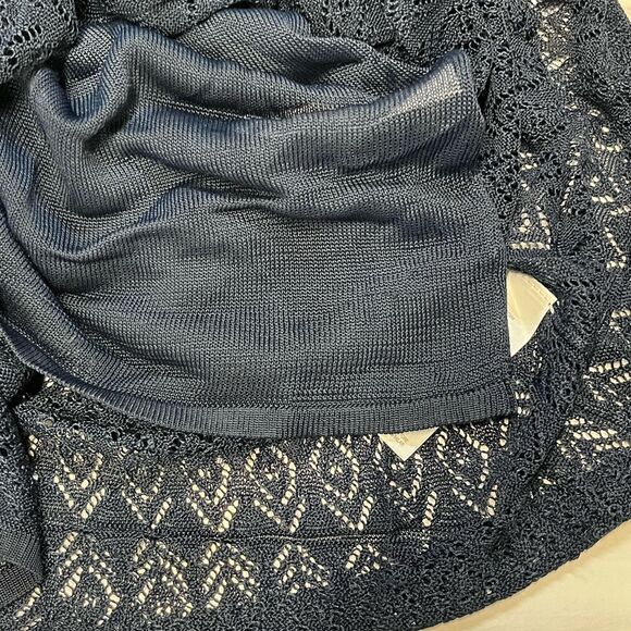 NWT Boden | Glorious British Style Navy Blue Pointelle Knitted Midi Dress 12 - Picture 9 of 13